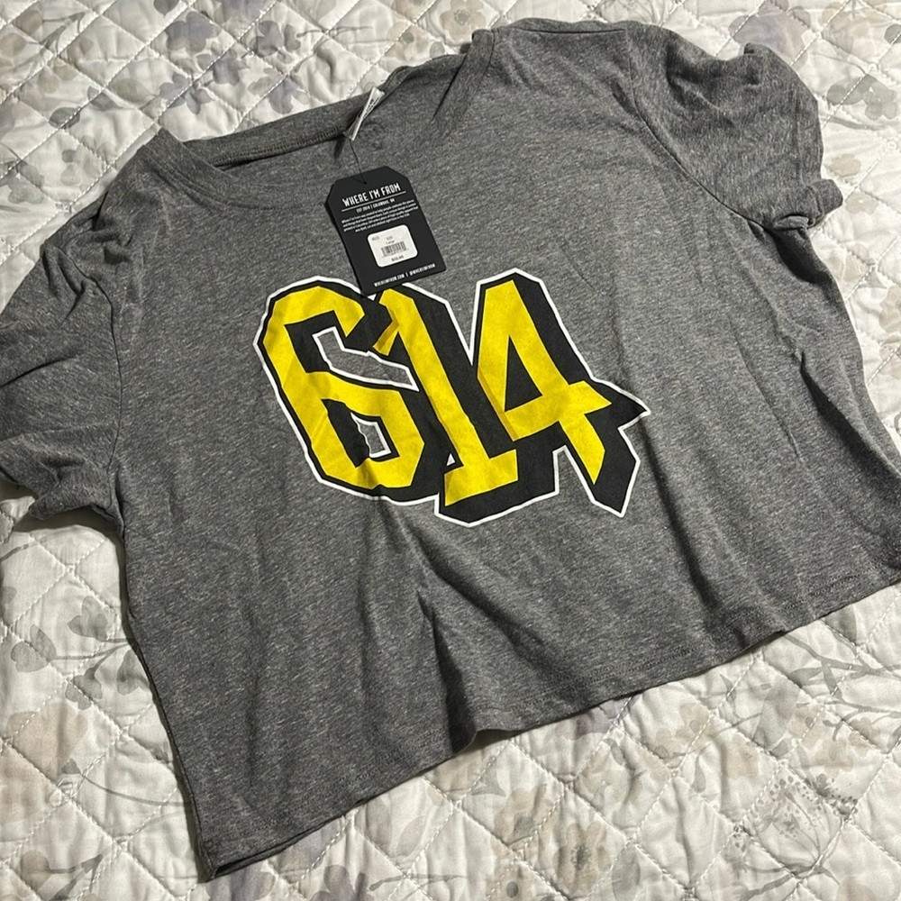 NWT Where I’m From 614 crop shirt L